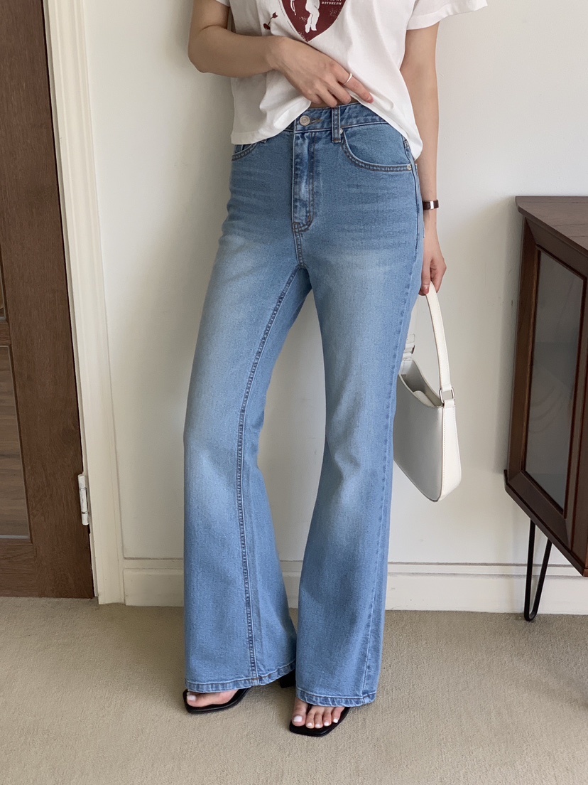 FORMSTUDIO/ATELIENNE韓國代購女士新款休閑牛仔褲喇叭形FORMSTUDIO/ATELIENNE牛仔褲