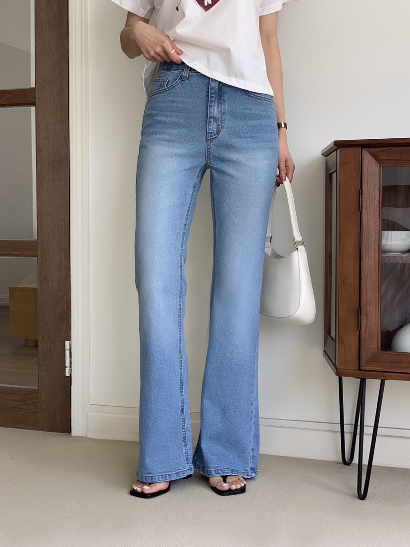 FORMSTUDIO/ATELIENNE韓國代購女士新款休閑牛仔褲喇叭形FORMSTUDIO/ATELIENNE牛仔褲