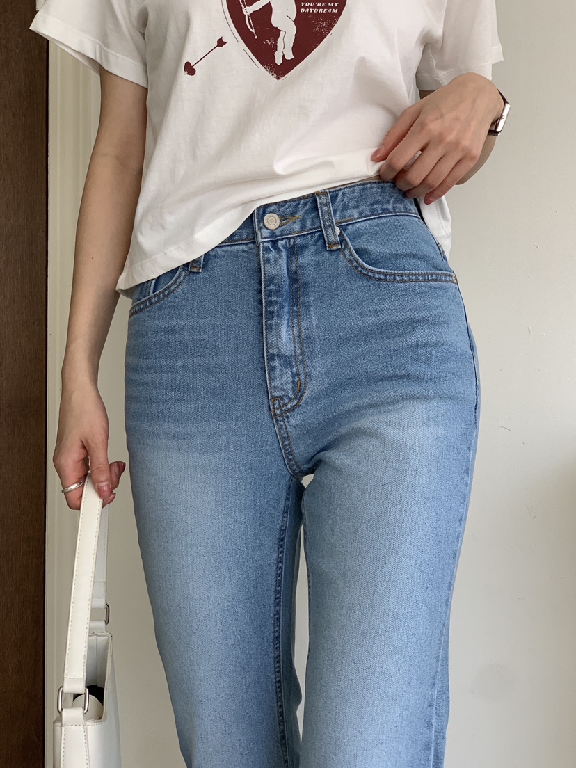 FORMSTUDIO/ATELIENNE韓國代購女士新款休閑牛仔褲喇叭形FORMSTUDIO/ATELIENNE牛仔褲