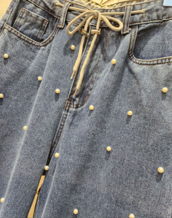 BLING BLING-S/RICO韓國東大門直郵女士新品休閑牛仔褲BLING BLING-S/RICO牛仔褲