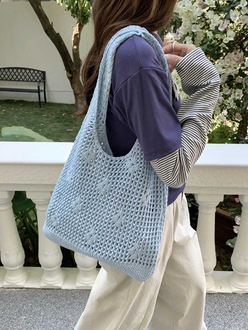 POSH BLUE韓國直郵女裝新品職業推薦單肩斜跨包網狀花朵POSH BLUE單肩/斜跨包圖色2