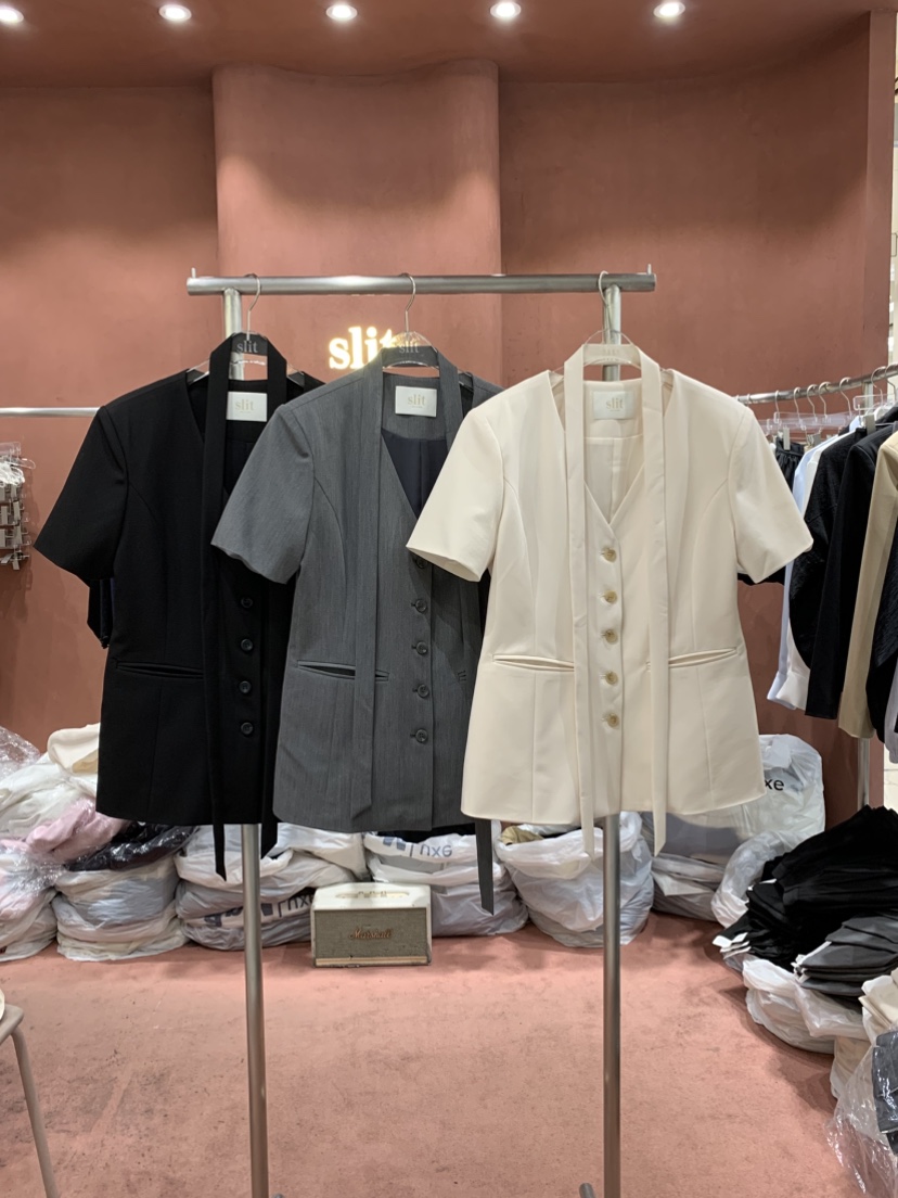 SLIT韓國東大門代購女士新品熱賣職業時尚人氣夾克含脖帶SLIT夾克