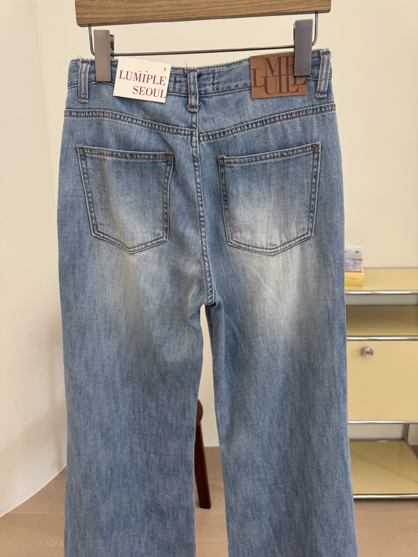 LUMIPLE韓國直郵女裝新品人氣職業時尚熱賣休閑26春夏牛仔褲LUMIPLE牛仔褲