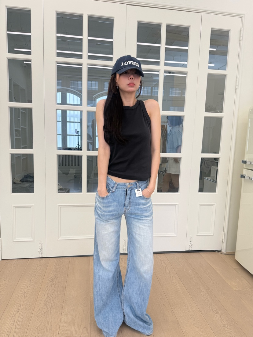 LUMIPLE韓國直郵女裝新品人氣職業時尚熱賣休閑26春夏牛仔褲LUMIPLE牛仔褲