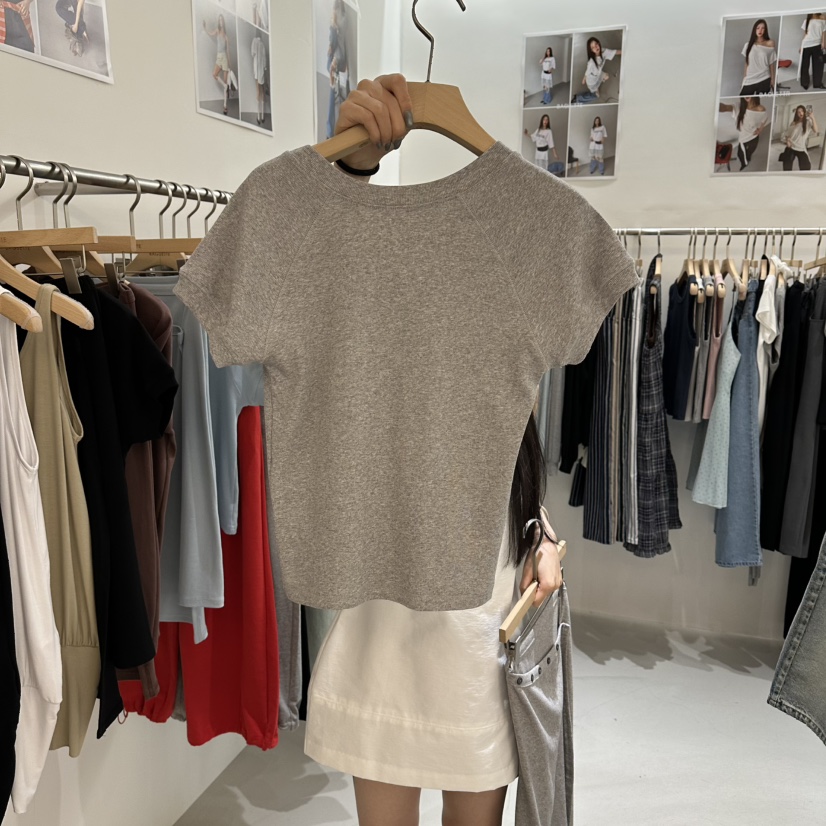 BAGUETTE-P韓國東大門直郵女士新款熱賣時尚T恤開衫紐扣BAGUETTE-PT恤