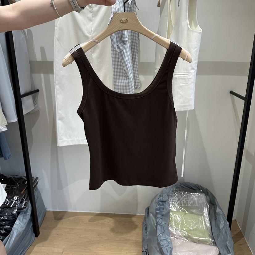 aube nunt韓國東大門代購女士新品職業26春夏時尚吊帶背心aube nunt吊帶/背心圖色4棕色