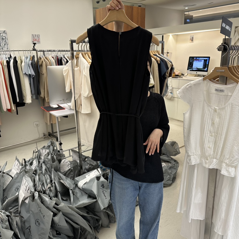 MER韓國東大門代購女士新款熱賣職業人氣推薦吊帶背心含腰繩MER/ANGELO BIANCO吊帶/背心