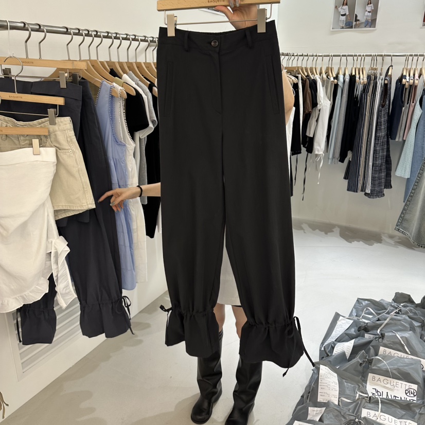BAGUETTE-P韓國東大門直郵女士新品26春夏人氣職業休閑褲BAGUETTE-P休閑褲圖色3黑色