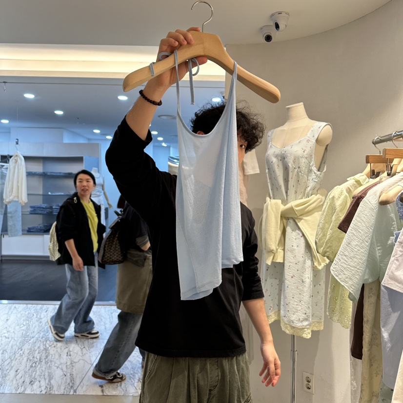 ROOM K-P韓國東大門代購女裝新款熱賣26春夏吊帶背心透明roomk吊帶/背心圖色2