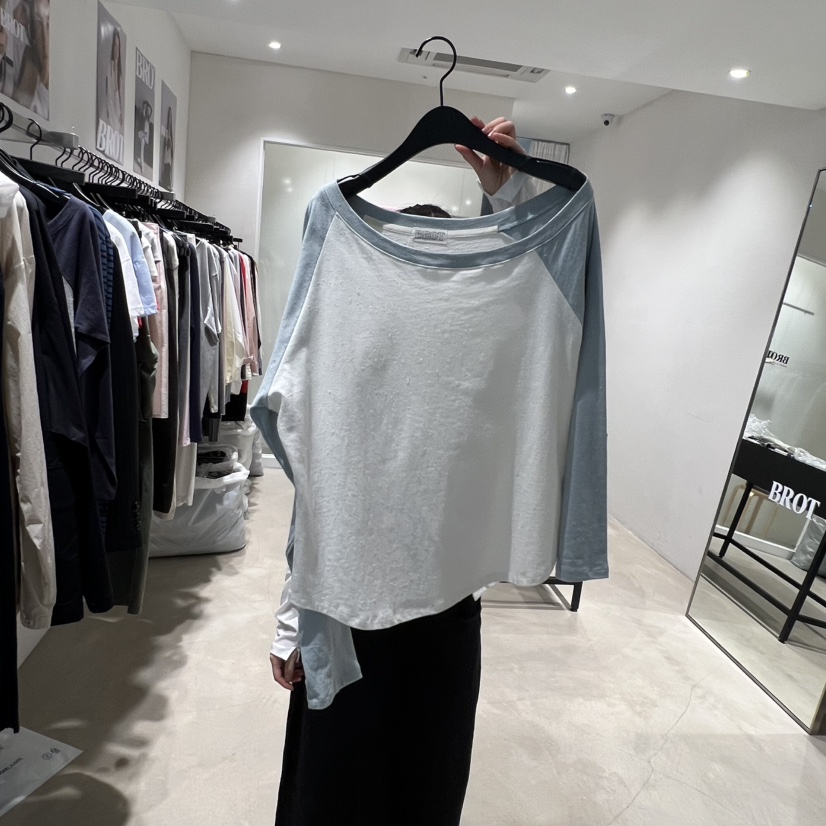 BROT韓國代購女裝新款職業26春夏熱賣時尚推薦休閑長袖T恤BROT長袖T恤圖色1