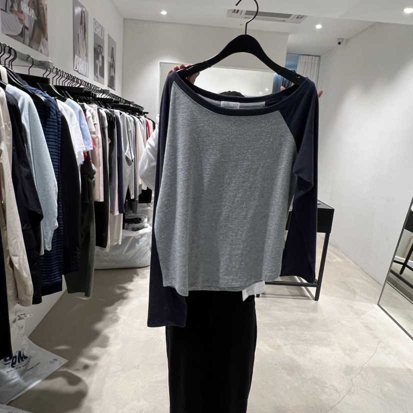 BROT韓國代購女裝新款職業26春夏熱賣時尚推薦休閑長袖T恤BROT長袖T恤圖色2