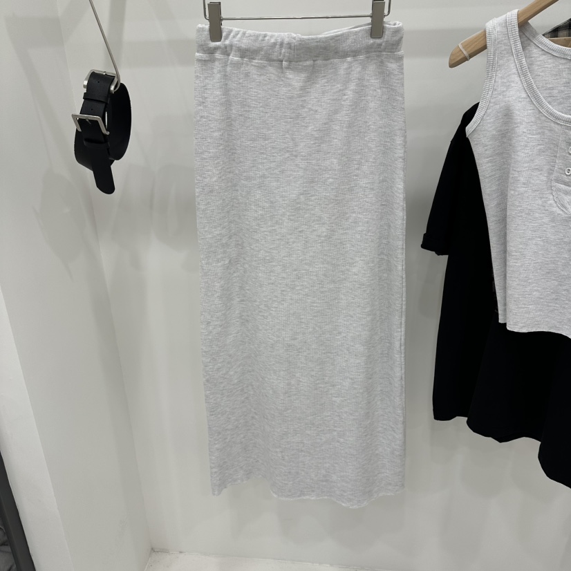 THE VALUE韓國直郵女士新品人氣休閑熱賣26春夏長裙華夫格THE VALUE長裙