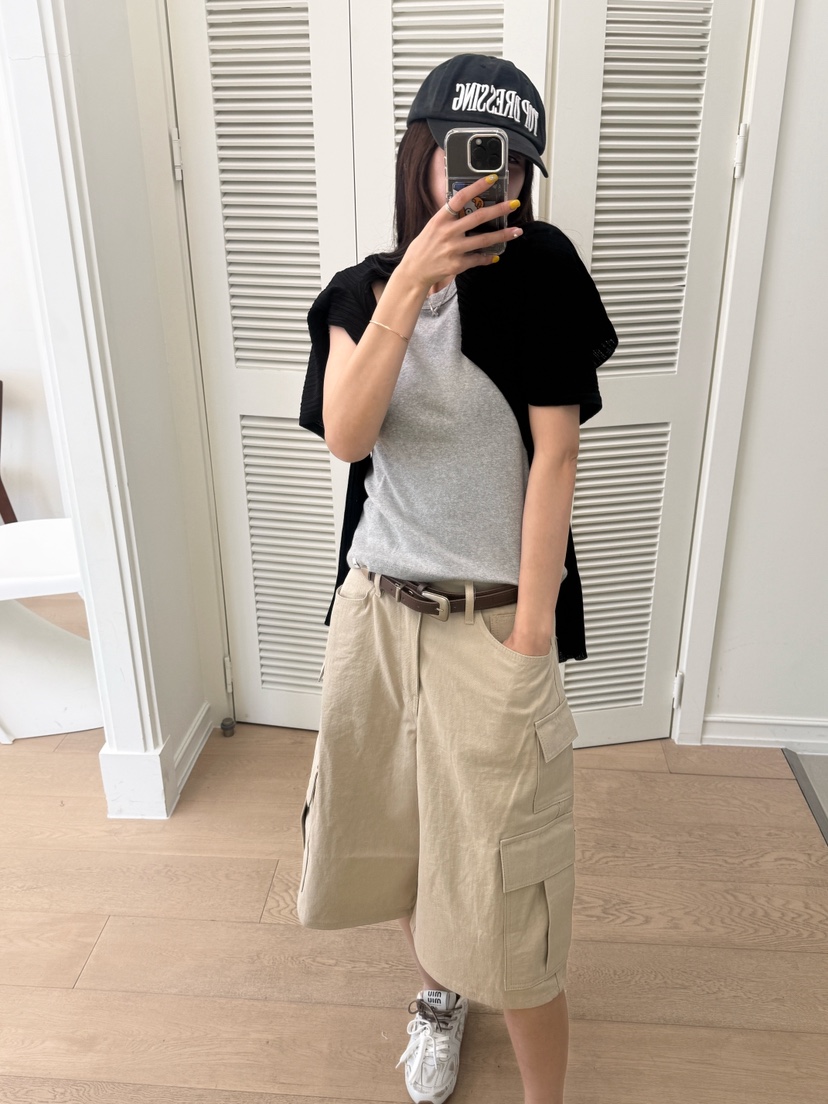 LUMIPLE韓國直郵實拍女裝新品26春夏推薦職業短褲不含腰帶LUMIPLE短褲