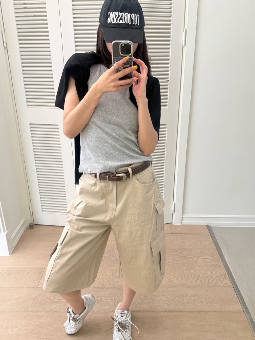 LUMIPLE韓國直郵實拍女裝新品26春夏推薦職業短褲不含腰帶LUMIPLE短褲圖色1