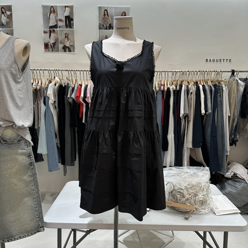 BAGUETTE-P韓國東大門代購女士新款職業連衣裙美利奴羊毛BAGUETTE-P連衣裙圖色3