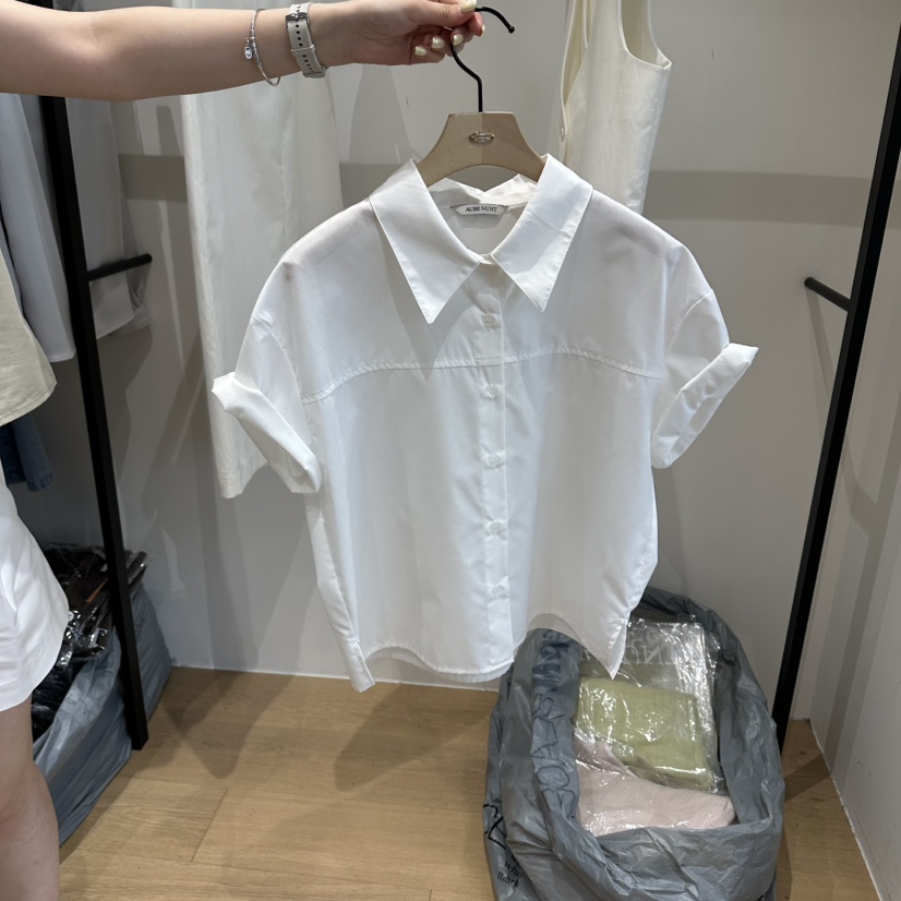 aube nunt韓國代購女士新款休閑職業推薦26春夏襯衫蕾絲衫aube nunt襯衫/蕾絲衫圖色1