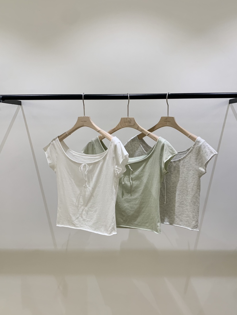 VEGETABLE韓國東大門直郵女裝新品職業推薦26春夏休閑T恤VEGETABLET恤圖色3左三色