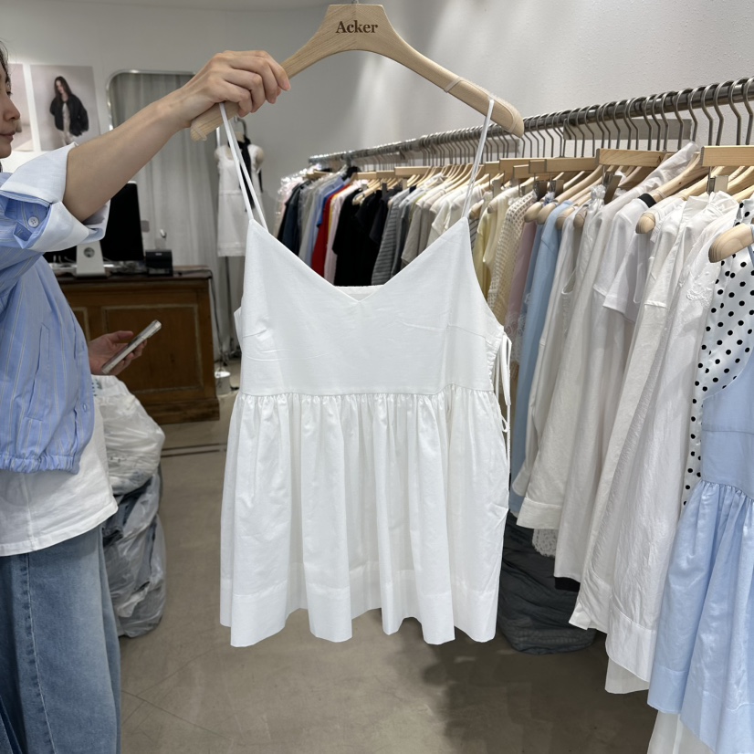 ACKER韓國直郵實拍女士新款26春夏休閑人氣職業吊帶背心絲帶ACKER吊帶/背心圖色1