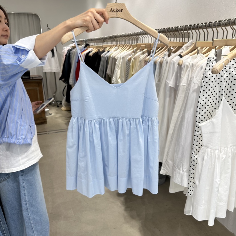 ACKER韓國直郵實拍女士新款26春夏休閑人氣職業吊帶背心絲帶ACKER吊帶/背心圖色2
