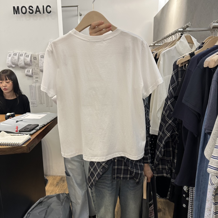 MOSAIC韓國東大門代購女裝新款熱賣時尚26春夏職業休閑T恤MOSAICT恤