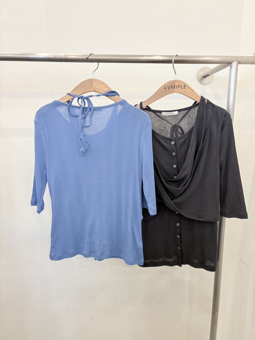 LUMIPLE韓國東大門直郵女士新品職業推薦人氣時尚T恤假兩件LUMIPLET恤