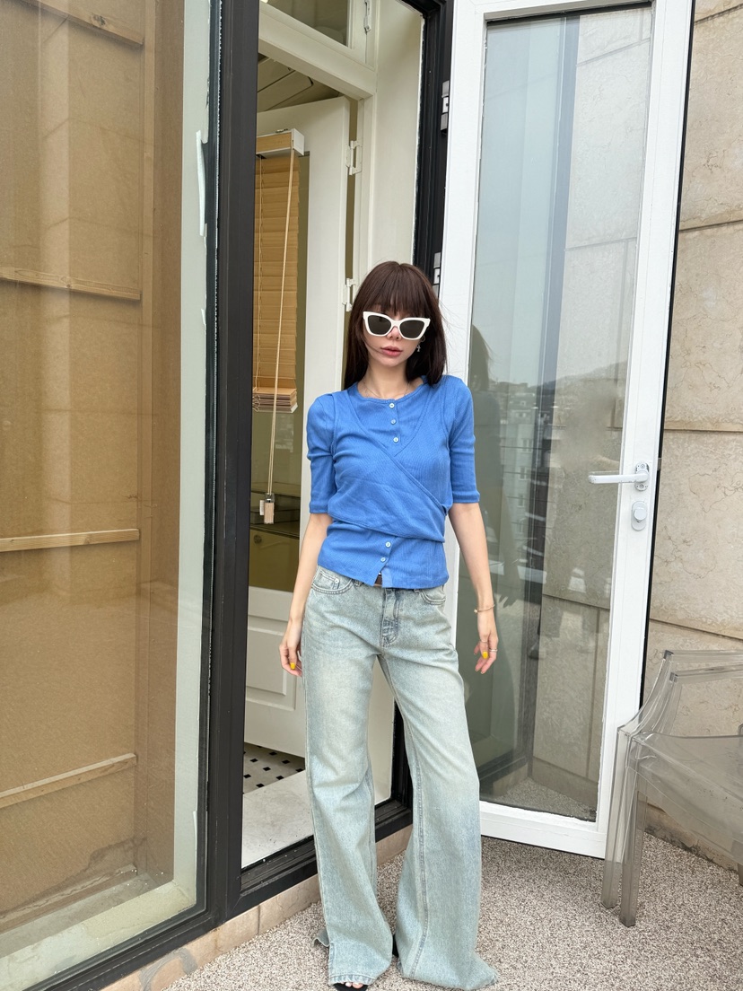 LUMIPLE韓國東大門直郵女士新品職業推薦人氣時尚T恤假兩件LUMIPLET恤