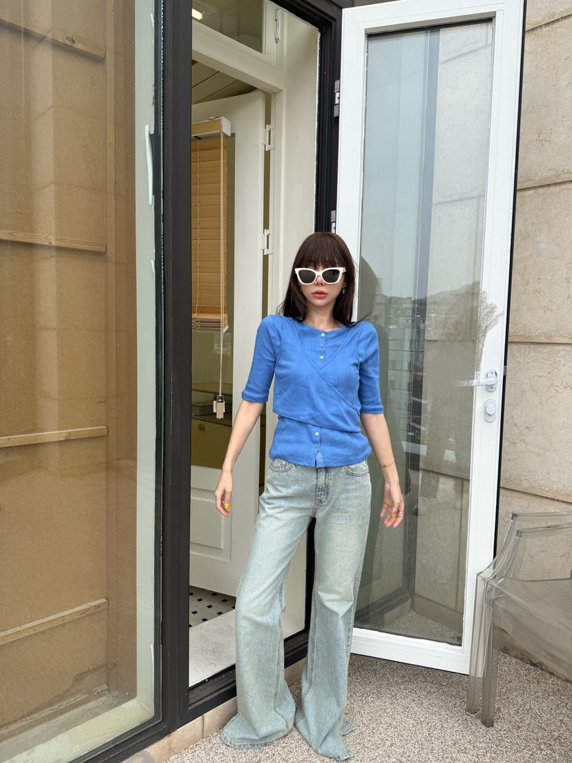 LUMIPLE韓國東大門直郵女士新品職業推薦人氣時尚T恤假兩件LUMIPLET恤