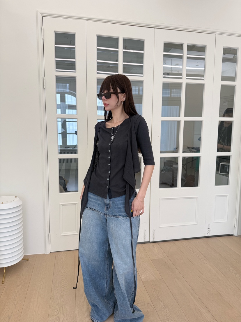 LUMIPLE韓國東大門直郵女士新品職業推薦人氣時尚T恤假兩件LUMIPLET恤