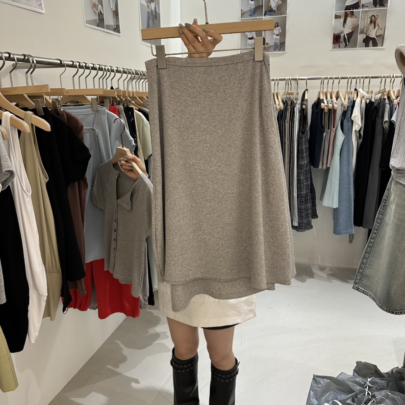 BAGUETTE-P韓國東大門代購女士新品26春夏時尚人氣長裙紐扣BAGUETTE-P長裙