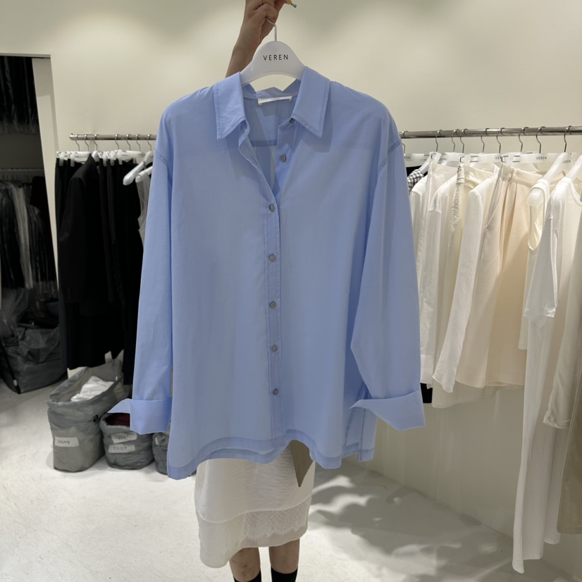 VEREN韓國直郵實拍女士新款時尚推薦熱賣職業人氣襯衫蕾絲衫VEREN襯衫/蕾絲衫圖色1