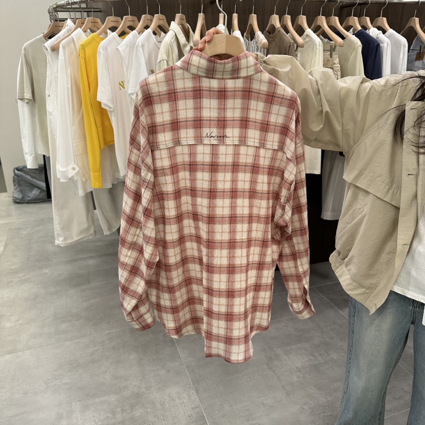 URBANSTORY/REMAKING韓國直郵女裝新品人氣襯衫蕾絲衫印花格子Remaking/URBANSTORY襯衫/蕾絲衫