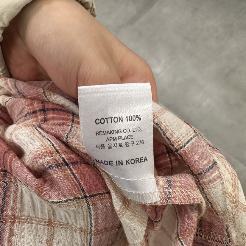 URBANSTORY/REMAKING韓國直郵女裝新品人氣襯衫蕾絲衫印花格子Remaking/URBANSTORY襯衫/蕾絲衫