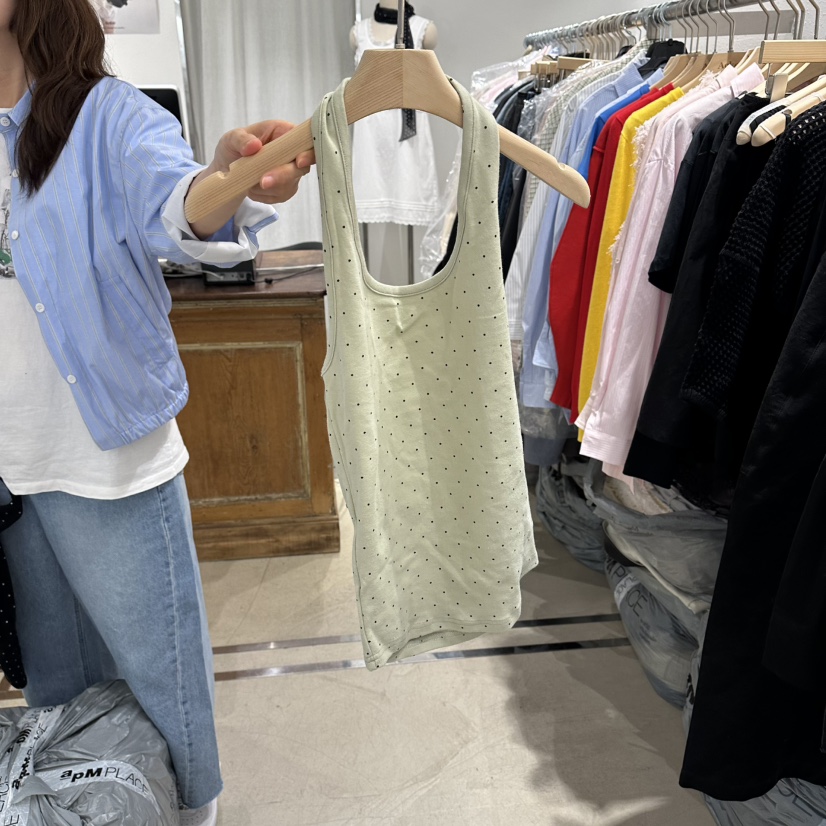 ACKER韓國代購女士新品時尚休閑推薦職業26春夏吊帶背心圓點ACKER吊帶/背心圖色2