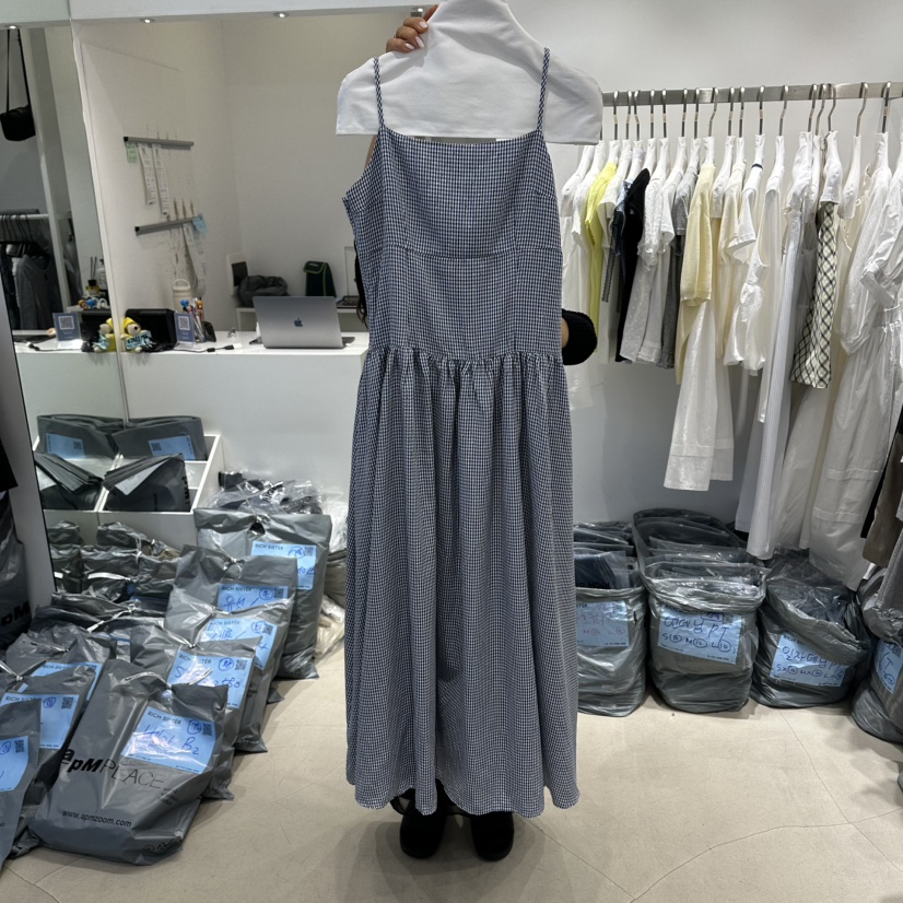 RICH SISTER韓國代購女士新款休閑熱賣職業人氣連衣裙格子RICH SISTER連衣裙圖色1