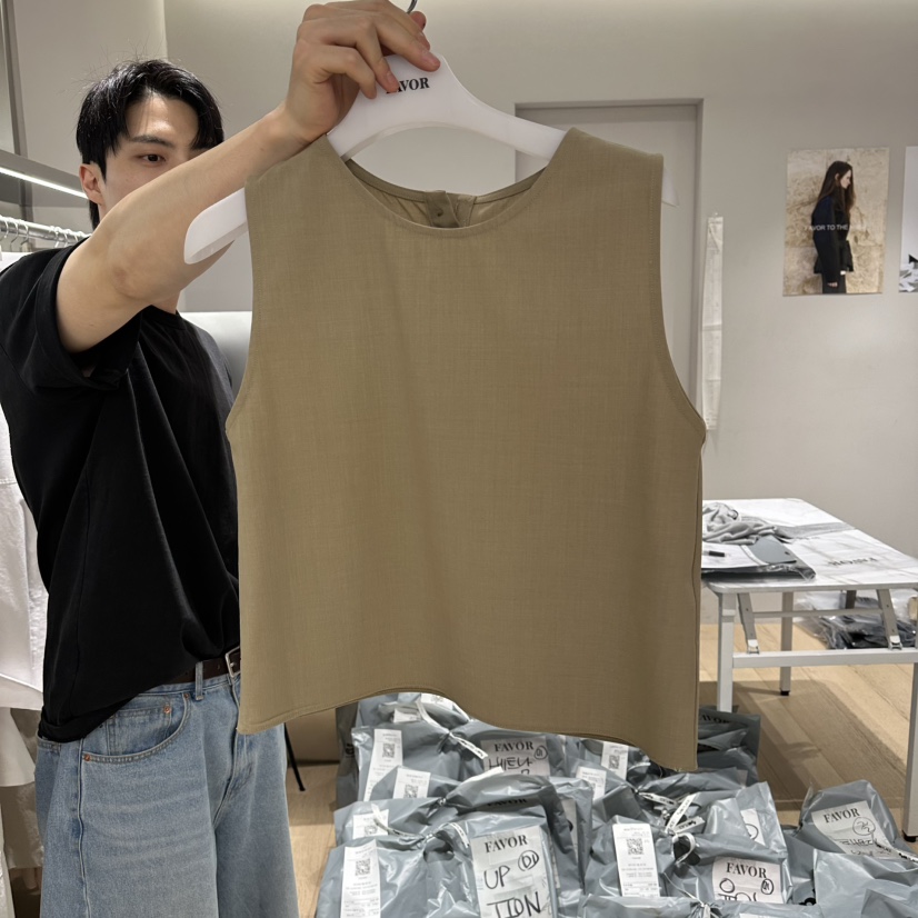 FAVOR-P韓國東大門代購女裝新款26春夏休閑熱賣吊帶背心FAVOR-P吊帶/背心圖色1