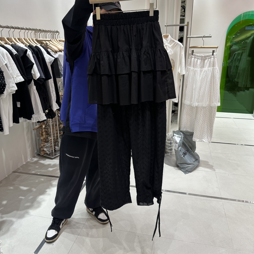 MINI UNNI韓國東大門直郵女士新款熱賣職業推薦休閑褲繡花MINI UNNI休閑褲