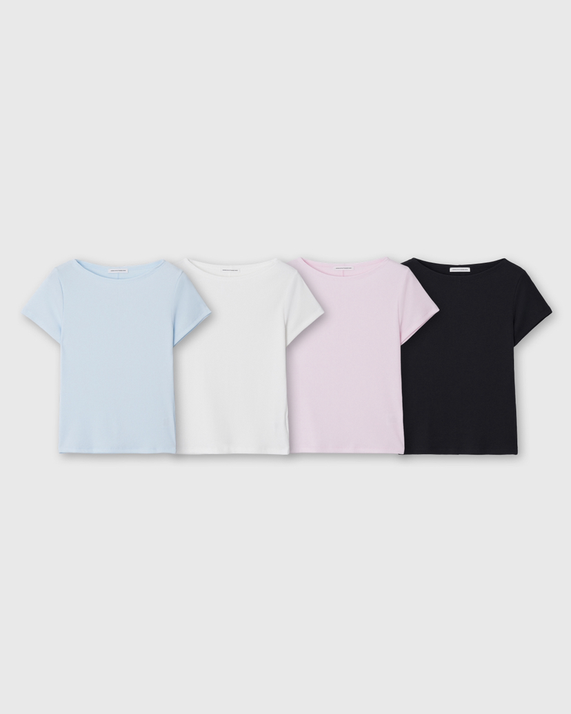 UNDERSTANDING韓國東大門代購女裝新款推薦休閑T恤船領羅紋UNDERSTANDINGT恤