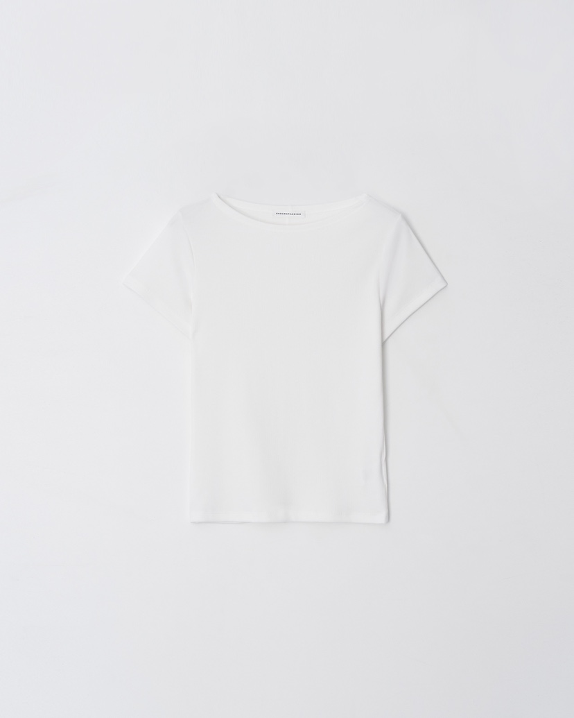 UNDERSTANDING韓國東大門代購女裝新款推薦休閑T恤船領羅紋UNDERSTANDINGT恤圖色1