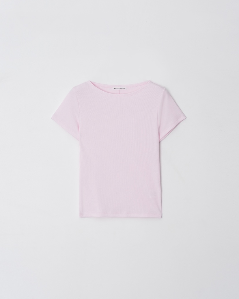 UNDERSTANDING韓國東大門代購女裝新款推薦休閑T恤船領羅紋UNDERSTANDINGT恤圖色2