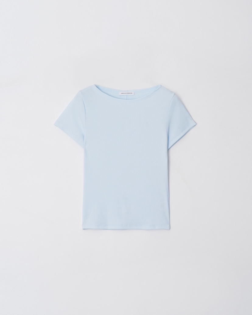 UNDERSTANDING韓國東大門代購女裝新款推薦休閑T恤船領羅紋UNDERSTANDINGT恤圖色4