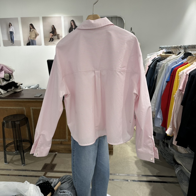 ACKER韓國東大門直郵女士新品職業推薦熱賣襯衫蕾絲衫條紋ACKER襯衫/蕾絲衫