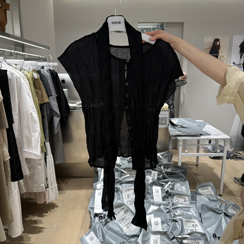 FAVOR-P韓國代購女裝新品推薦休閑職業襯衫蕾絲衫含圍巾FAVOR-P襯衫/蕾絲衫圖色3