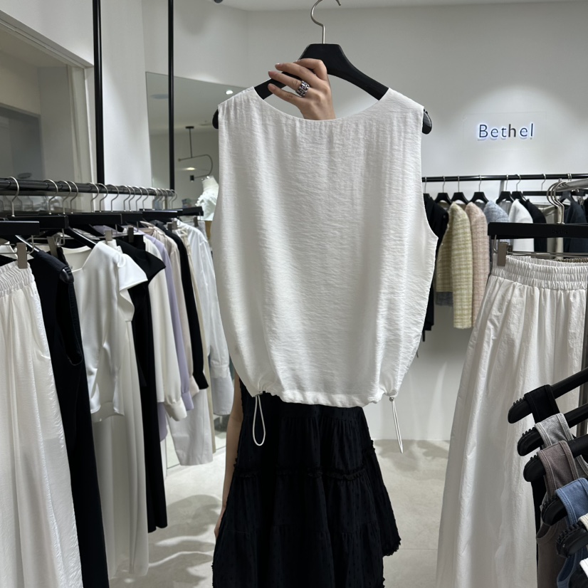 BETHEL韓國直郵女士新品職業休閑人氣熱賣吊帶背心口袋柔軟BETHEL吊帶/背心
