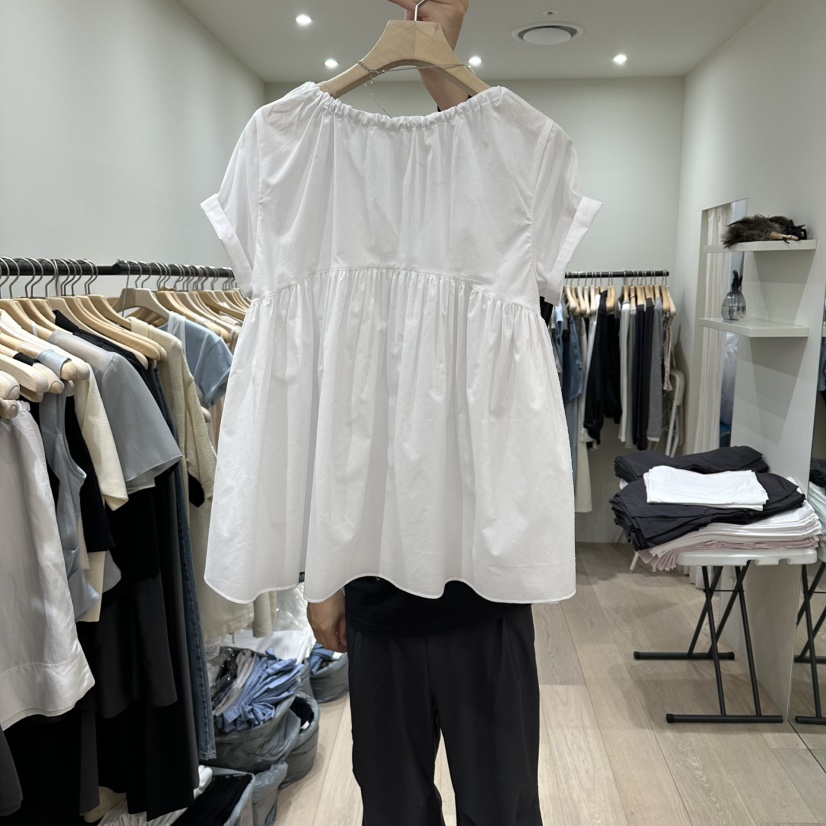 NOTTINGHAM/AVECNOUS/MODEST韓國代購女士新品休閑襯衫蕾絲衫褶皺NOTTINGHAM/AVECNOUS/MODEST襯衫/蕾絲衫