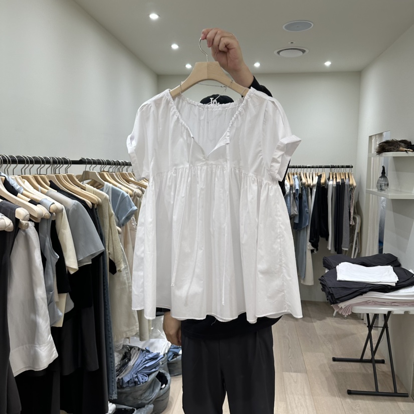 NOTTINGHAM/AVECNOUS/MODEST韓國代購女士新品休閑襯衫蕾絲衫褶皺NOTTINGHAM/AVECNOUS/MODEST襯衫/蕾絲衫圖色2