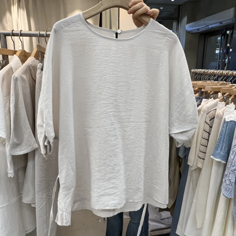 AFTERGLOW韓國東大門直郵女士新款熱賣襯衫蕾絲衫袖子褶皺AFTERGLOW襯衫/蕾絲衫圖色2