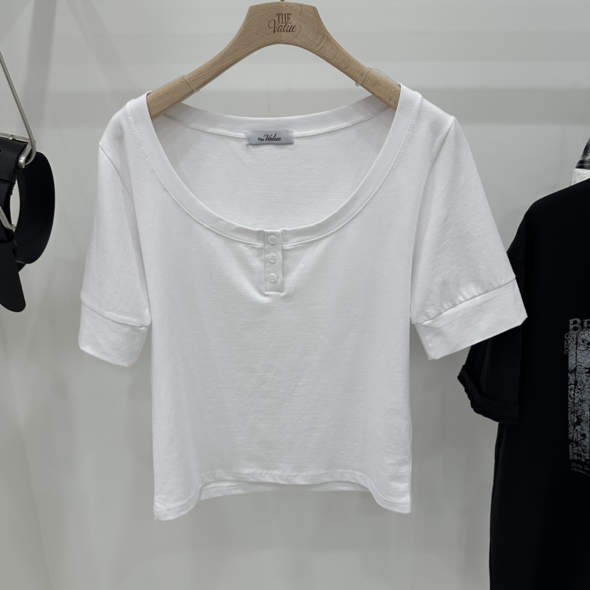 THE VALUE韓國東大門直郵女裝新品熱賣職業人氣26春夏T恤THE VALUET恤圖色1