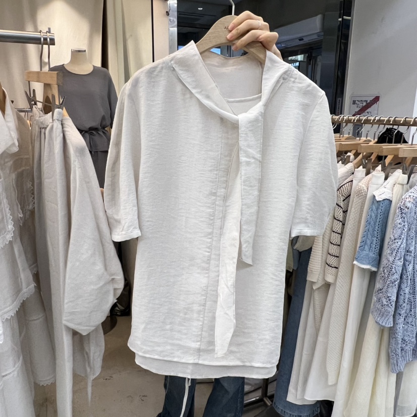 AFTERGLOW韓國直郵實拍女裝新品休閑時尚職業推薦襯衫蕾絲衫AFTERGLOW襯衫/蕾絲衫圖色1