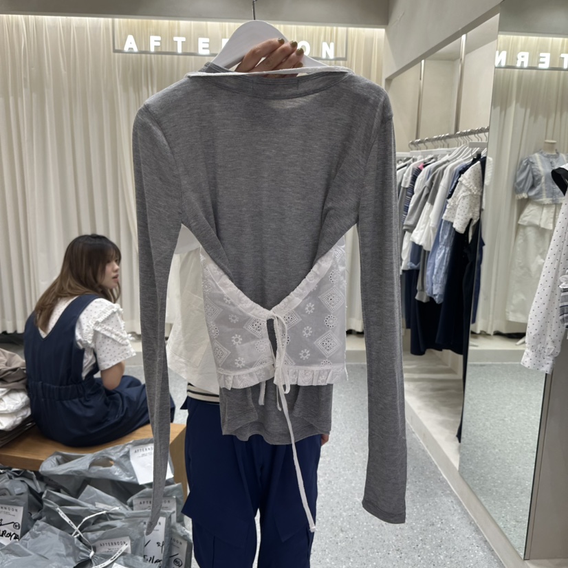 AFTERNOON韓國東大門直郵女裝新品推薦吊帶背心不含內搭刺繡AFTERNOON吊帶/背心