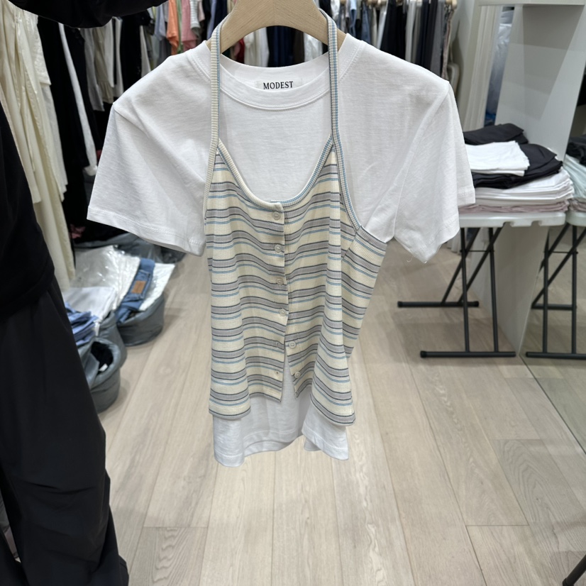 NOTTINGHAM/AVECNOUS/MODEST韓國直郵實拍女裝新款人氣吊帶背心不含內搭NOTTINGHAM/AVECNOUS/MODEST吊帶/背心圖色2